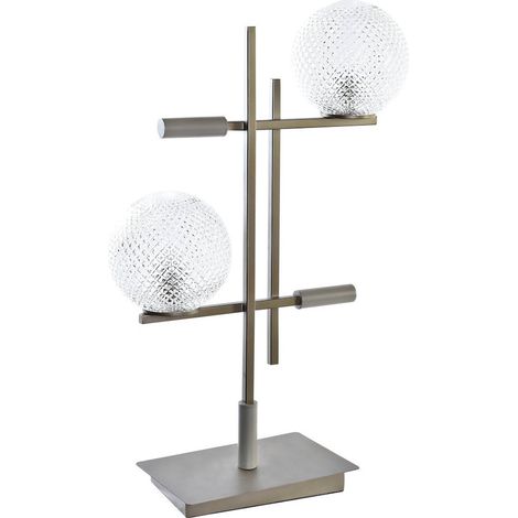 Lampe de salon élégante en métal doré et verre - Doré contemporain et chic (1/4)