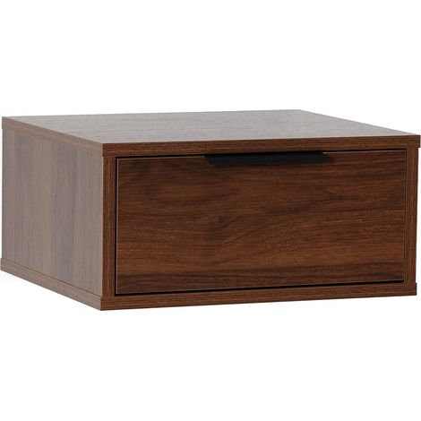 Table de chevet flottante Auri 1 tiroir couleur Noyer (1/5)