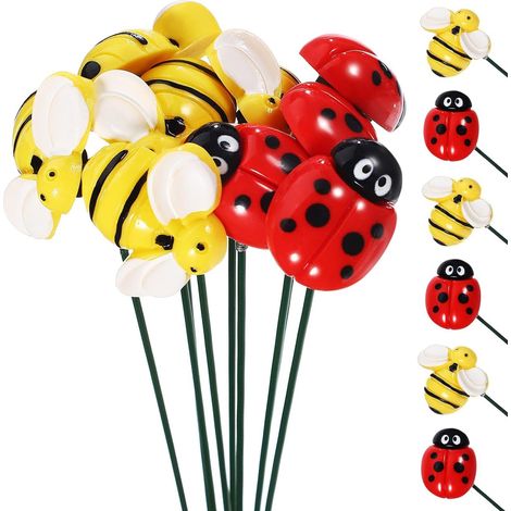 Decorative Garden Accessories 20 Pieces Bees and Insects Outdoor Decorations for Patio and Garden Plant Posts (1/5)