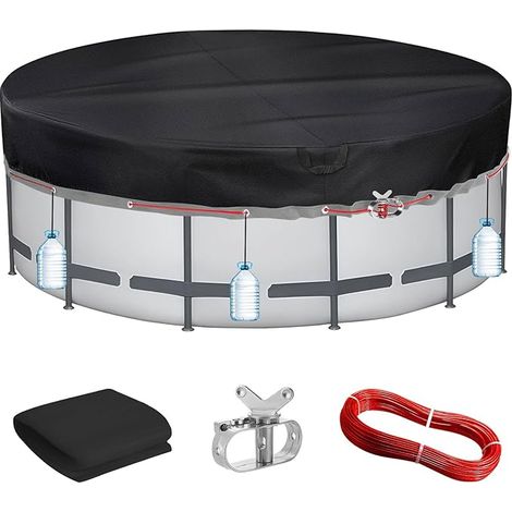 Bâche de Piscine Ronde Ø 493 Ø450-488cm Piscine, UV-Resistente Bâche Piscine, Tendeur de Câble Métallique avec Câble Acier Bâche Solaire (1/5)