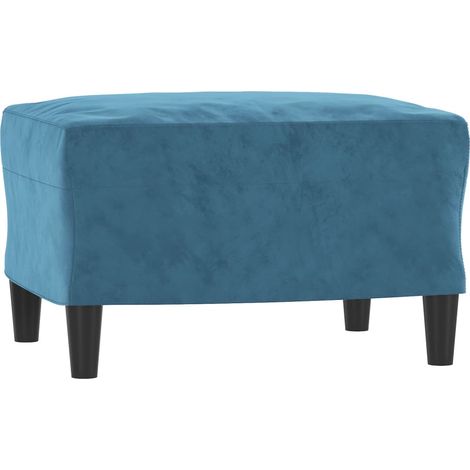 vidaXL Footstool Blue 60x50x41 cm Velvet