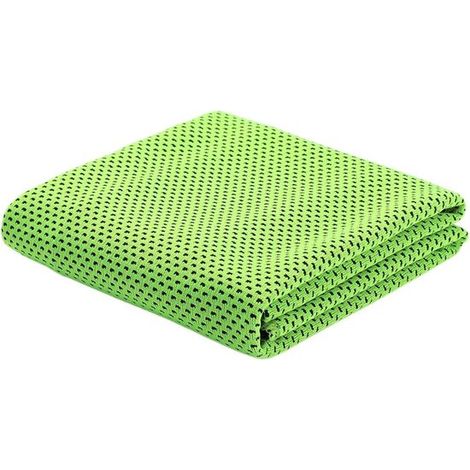 Asciugamano rinfrescante - Asciugamano rinfrescante per il collo - Sport e attività all'aperto - Raffreddamento fisico diretto - 30 x 80 cm - Verde fluorescente (1/5)
