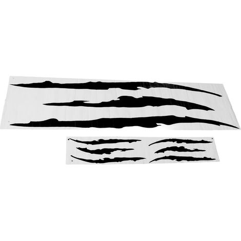 Set mit 2 universellen Auto-Motorhaubenaufklebern, Krallen-Design, schwarz. (1/5)