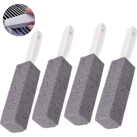 4 pièces pierre ponce de nettoyage avec poignée pierre ponce natur pour cuvette de toilette dissolvant d'anneau et eau dure dissolvant pour rouille gril cuisine bain piscine ménage nettoyage soins des (1/5)