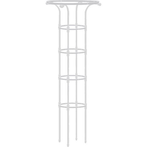 Support pour Plantes Grimpantes avec Design Circulaire - Treillis Jardinière Modèle Flexible - Structure en Métal Plastifié Anti-Rouille Noir ou Blanc - Dimensions 125/155 cm - Kit d'Assemblage Manuel (1/4)