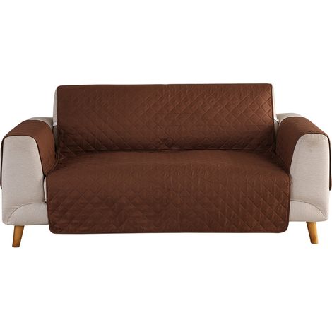 Housse de canapé Imperméable Antidérapante en Polyester pour Canapé 2 Places 130x196cm Marron (1/5)