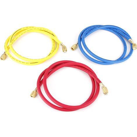 Tuyau de climatisation 1,5m 600psi 1/4in, accessoire d'ajout de réfrigérant fluoré pour liquide de refroidissement (1/4)