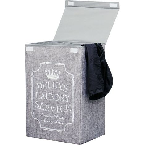 [NUNCA UTILIZADO]Cesta de lavandería plegable grande de 72 l, cesta de lavandería plegable de tela, bolsa de lavandería impermeable duradera, cesta de lavandería plegable, bolsa de ropa, compras de vi (1/5)