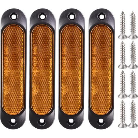 4pcs Ambre 12V-24V Marqueur Latéral Avant 27 LED Remorque Camion, Marqueur LED Arrière Remorque Parking Clignotants pour Camion, Bus, Bateau, Rv, Camions, SUV, UTV (1/5)