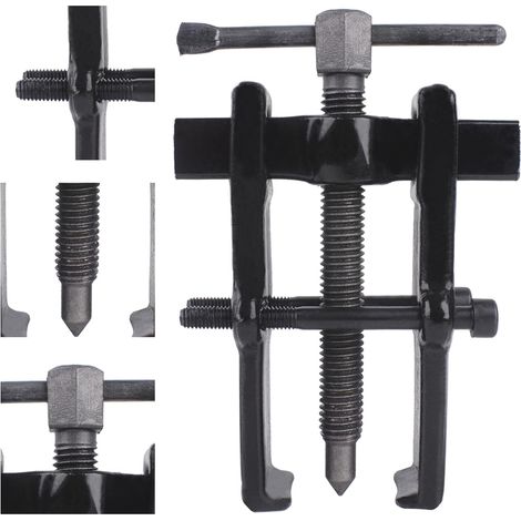Extracteur De Roulement Intérieur à 2 Mâchoires Outil d'Extraction De Roulement Pour Moto Et Voiture Acier Chrome Vanadium Noir