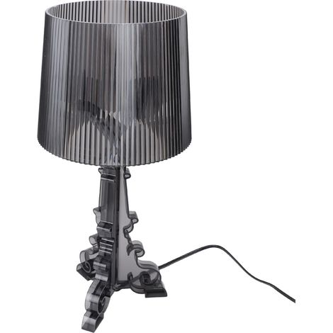 Lampe de chevet en acrylique transparent, style baroque contemporain, lampe de lecture pour table de nuit, idéale pour le salon, la chambre ou le bureau. (1/5)
