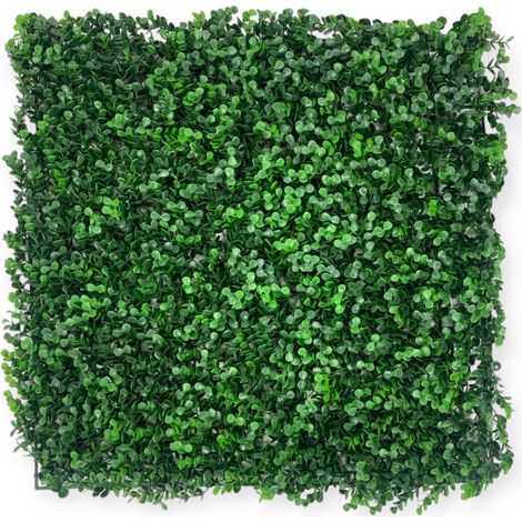 SIEPE Decorativa da Parete Finta Artificiale a Foglie per Muri e Balconi Ornamentale da Interno e da esterno Cile Cm. 50x50