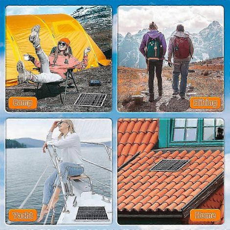 Kit panneau solaire 180 W, chargeur de batterie 12 V avec contrôleur 100 A pour caravane, bateau et camping-car.
