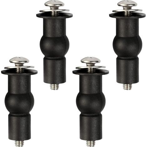 Bisagras de fijación universales para asientos de inodoro, tapones de fijación de goma, tornillos de fijación para tapas de inodoro, tuercas y pernos para bisagras de asientos de inodoro, piezas de re (1/5)