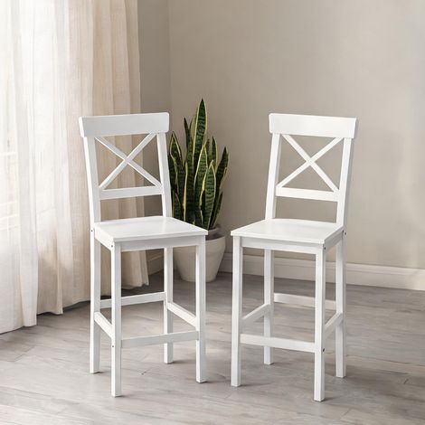 Mobilier de bar blanc en bois de pin 41 x 46 x 97,5 cm (1/5)