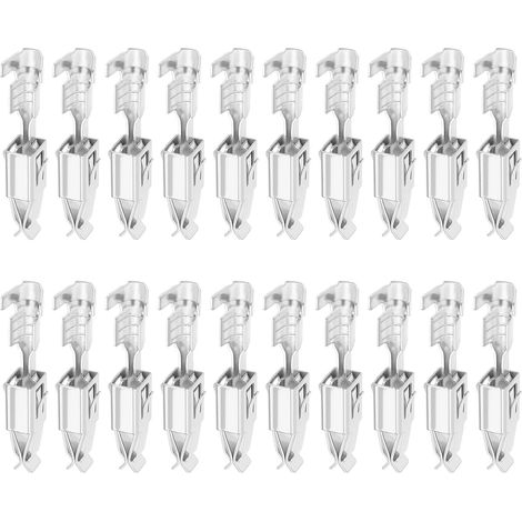 Lot de 20pcs Broches de Bornes Réparation Sertissage de Câblage Remplacement 000979133E 000979225E 90684307 Compatible avec VW Compatible avec Audi Socket Contacts (1/5)