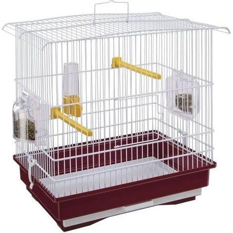 Ferplast GIUSY Käfig rot und weiß für kleine Vögel (1/2)