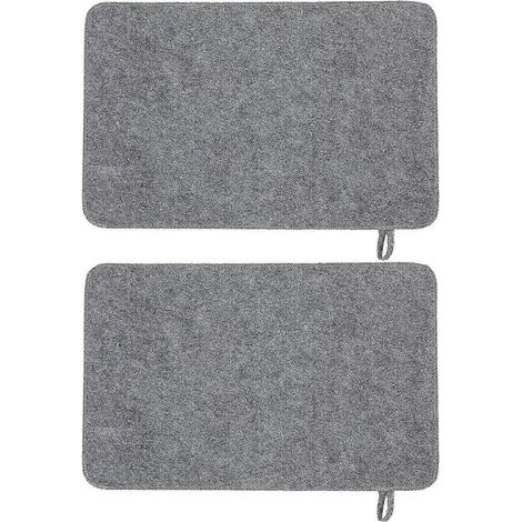 Lot de 2 coussins de sol portables en feutre pour sauna vapeur, absorbants, pour la chambre et la salle de bain. Faciles à suspendre et à transporter. (1/3)