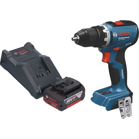 Bosch GSB 18V-65 Trapano a percussione professionale a batteria 18 V 65 Nm brushless + 1x batteria ricaricabile 4,0 Ah + caricabatterie