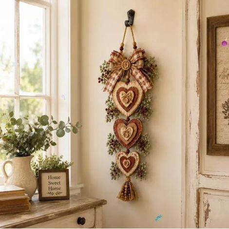 New Retro Farmhouse Wall Hanging Decor - With or Without Light - Ambient Wooden Home Decor - 5536