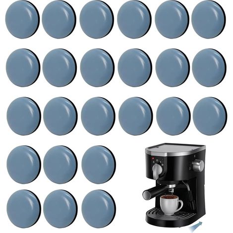 Patins de Meubles,24 Pcs Patins Glisseurs pour Meubles,Patins pour Meubles Auto,20mm Auto-Adhésif Patin Meuble Glisseur,Planeur PTFE Patins pour Meubles en Téflon Auto-adhésif,pour Chaise, Canapé (1/5)