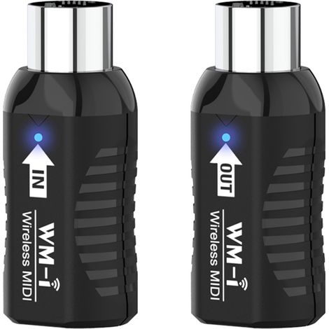 Adattatore MIDI wireless a 2,4 GHz, trasmettitore audio ricaricabile, bassa latenza, per chitarra, tastiera e pianoforte. (1/5)