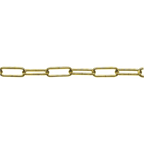 CATENA PER LAMPADARI GENOVESE In ferro ottonato  EE  filo mm. 13 n° 8 25.00 metri