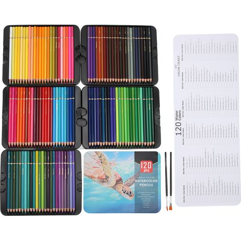 Coloring Pencils 120 Unique Colors DIY Making Interesting Relaxing Compact Portable Durable Pencil Case Drawing Set (1/5)