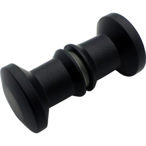 1 Paire Poignée Porte Alliage Zinc Noir Rond 60x30mm Pour Cabine Douche Verre