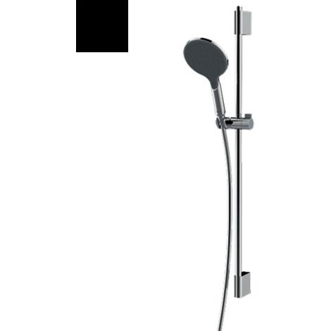 Ensemble barre de douche ronde et pomme de douche noir mat Apice - Bossini DA5059073