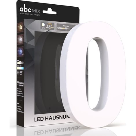 LED Hausnummer - 0 - CCT 12V 2700K/4000K/6500K