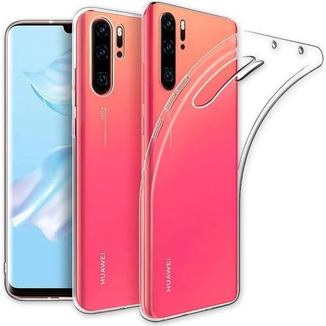 Funda delgada para Huawei P30 PRO, funda transparente con parte trasera transparente y cristal. (1/5)