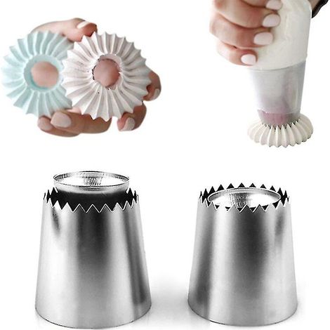 Set mit 2 Sultanring-förmigen Ausstechformen mit Spritztüllen (1/4)
