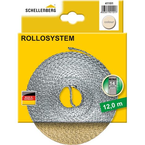 Sangle pour volet roulant, 14 mm, 12 m, Beige (1/3)