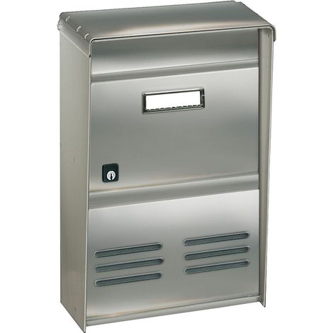 CASSETTA POSTALE ALUBOX DR2E RIVISTA 26X12X37,5 INOX (1/2)