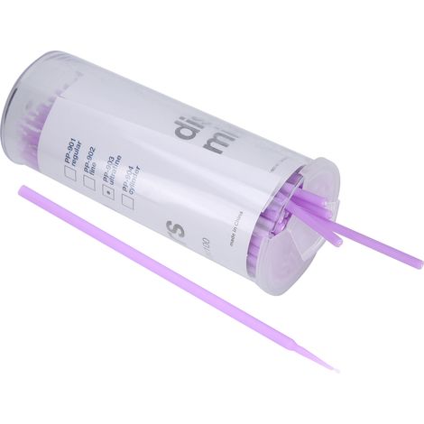 100 pièces Brosses à Dents Jetables Miniatures avec Applicateurs pour Soins Dentaires et Nettoyage Professionnel Violet (1/5)