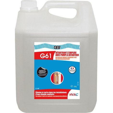 Geb G61 desincrustante líquido incoloro para calentador de agua 5L
