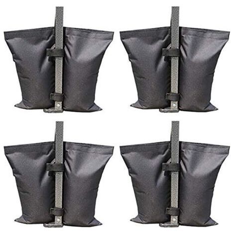 Sac de lestage robuste de qualité industrielle avec coutures doubles pour auvent de tente dépliable ,Tente fixe sac de sable,Noir,41.5x40x34cm (1/5)