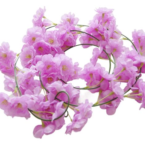 Guirlande Artificielle - 200 Cm - Fleurs De Cerisier En Plastique - Décoration Pour Arche De Mariage Fête Maison Intérieure - 1 Pièce