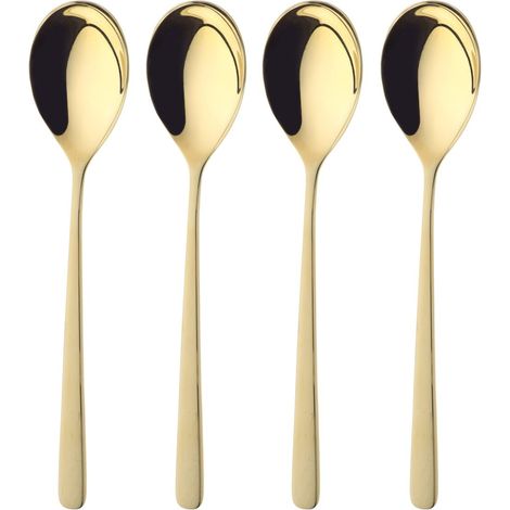 Set mit 4 goldenen Glam-Esslöffeln, Gold Duka