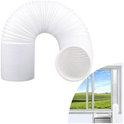 Tuyau Climatiseur Mobile, Tuyau d'Évacuation Climatiseur en Matièrè PP 15cm de Diamètre avec Longueur de 2M Universel Tuyau Kit pour Climatiseur Mobile Extracteur d'Air Sèche-linge (1/5)