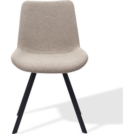 Drehstuhl aus Stoff und Metall khaki, modern, 360° drehbar, stabil und bis 150 kg,54×59×90cm (1/5)