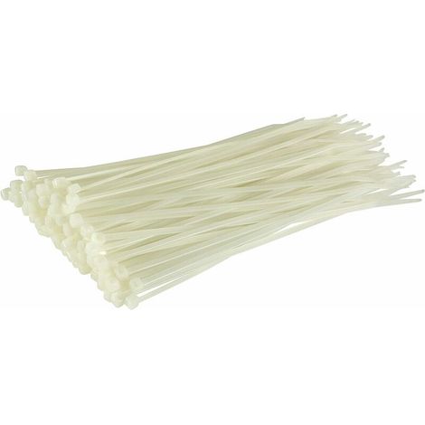 DEESSE SHOP - Lot de 100 serre-câbles, blanc/naturel, 300 mm x 3,6 mm, serre-câbles en plastique de qualité supérieure (1/4)