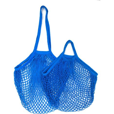 Sac en filet de coton portable en gros sac à provisions supermarché sac à légumes et fruits sac à provisions sac tissé creux (1/5)