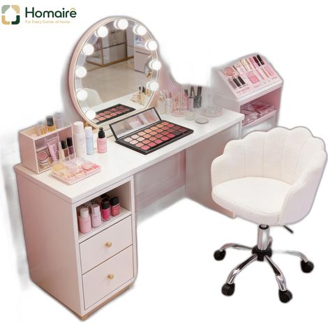 Cremefarbener Metallstuhl 37,5 x 55 x 81,5 cm HOMAIRE (1/5)