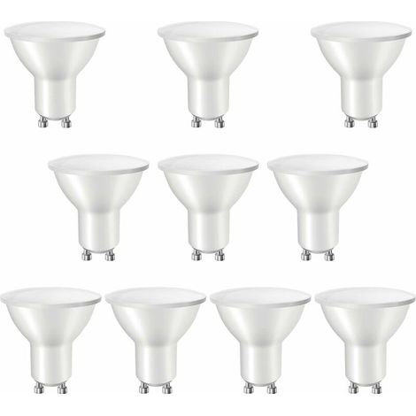 GU10 LED Spotlight Bulbs, 40W Halogen Bulb Equivalent, 5W, 400lm, Daylight White 6000K, Energy Saving Spot Light Bulb for Ceiling Lights, 120°Beam Angle, 10 Pack [Energy Class A] (1/5)