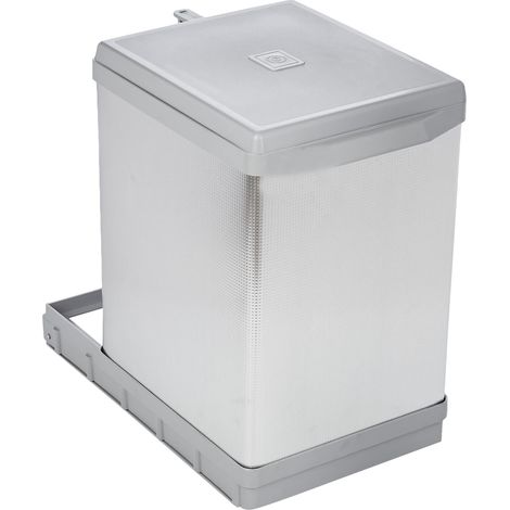Elletipi PAL609/1ALL - Pattumiera Estraibile Automatica per Base, Plastica, 17 L, Grigio, 25 x 41 x 39.5 cm (1/3)