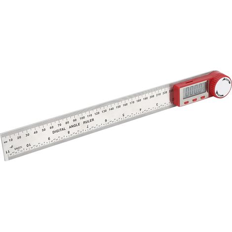 Règle numérique en acier inoxydable, outil de mesure électronique à 360° pour mesurer les angles et les longueurs de 0 à 300 mm (1/5)