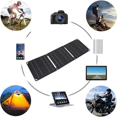 Panneau Solaire 40W Mono-Cristallin Pliable avec Contrôleur de Charge Double USB pour Téléphones (1/5)
