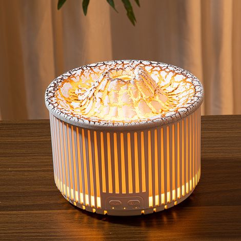 Diffuseur d'arômes effet iceberg craquelé, humidificateur ultrasonique à brumisation automatique, veilleuse décorative pour maison